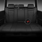 CAR PASS 3D Foam Mesh Leather Back Bench Car Seat Covers,Breathable Rear Seat Cover Universal Fit for Most Cars Sedans SUVs Vans Small Trucks 95% Automotive Backseat, Black