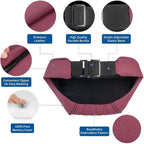 Car Headrest Memory Foam Neck Pillow for Driving with Leather Cover Soft Comfortable Seat Head Pillow Cushion for Most Cars SUV Sedan Home Office Red (2PC)