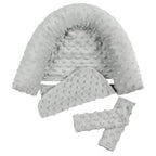 Baby Carseat Headrest and Strap Covers,Baby Carseat Head Support & Carseat Neck Cover,Infant Head Support Pillow, Toddler Headrest Pad for Carseat Strollers Carrier,Grey