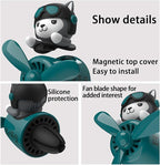 Pilot Car Air Freshener, Cute Cat Car Vent Clip Air Freshener with 2 Fragrant Tablets Automotive Air Outlet Fan Diffuser, Automotive Interiors Vent Decoration (style B)