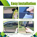 Car Rear Window Sunshade, 20"×40" Rear Window Sun Shade Blocker with Suction Cups, Mesh Sunlight Shield Provide Glare Shield and UV Rays Protection for Baby, Universal Car Accessories for Most Models