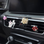 2 Pieces Crystal High Heel Shoe and Bag Air Vent Clips Rhinestone Car Air Freshener Clip Bling Car Clip Gift Decorations Charm Car Inter Air Vent Decor Accessories for Girls Women