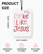 Pastel Christian Car Air Freshener 4 Pcs Coconut Scented, Faith Based Girly Car Accessories Mirror Decor for Women, Religious Bible Verse Hanging Air Freshener for Cars Closet Drawer Books