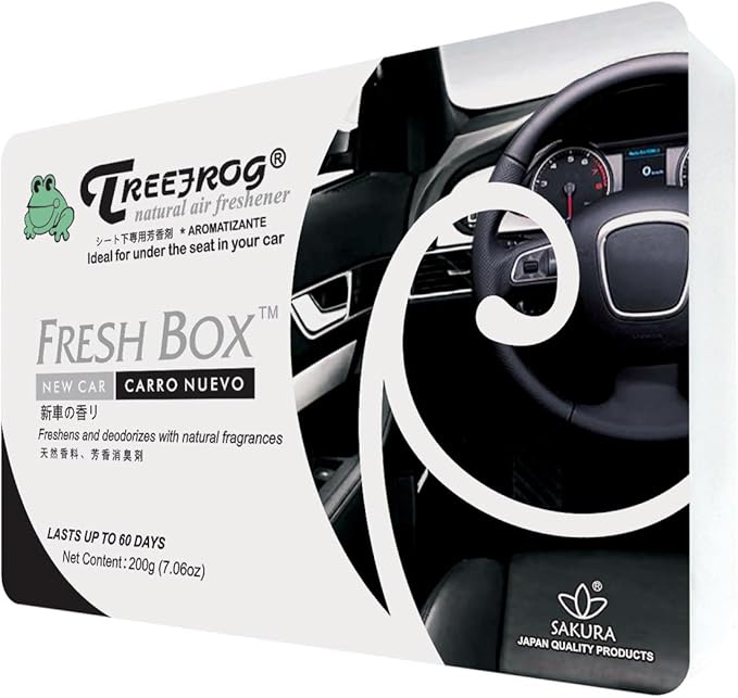 6 Pack Treefrog Natural Air Freshener Fresh Box (AKA Xtreme Fresh) New Car Scent - Comfortable, Clean Refreshing and Wonderful Blend of new car fragrances