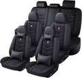 Car Seat Cover 7 Seats for Toyota Highlander 2001-2025, Waterproof Durable Premium Leather Car Seat Protector, Comfortable Anti-Slip Stylish Sport Seat Cover(7 Seats Luxury,Black)