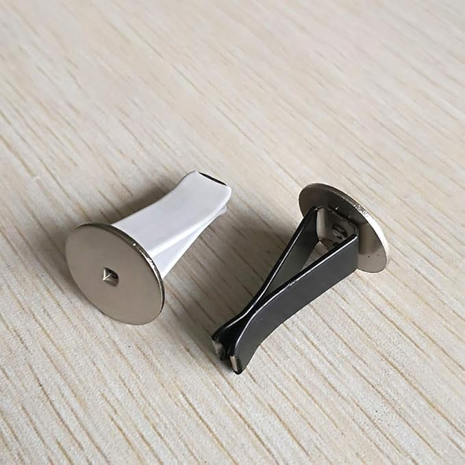 20 Pcs Metal Round Head Car Air Vent Clips Auto Freshener Clips Car Air Conditioner Car Outlet Perfume Clips White