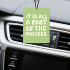 Green Aesthetic Car Air Fresheners - Inspirational Quotes & Floral Designs, Natural Non Toxic Air Freshener, 4 - Pack Ideal Decor & Gift for Positivity Seekers, for Car, Closet & Home