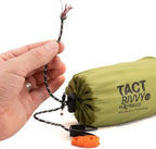 Survival Frog Tact Bivvy 2.0 Emergency Sleeping Bag with Stuff Sack, Carabiner & Survival Whistle – Compact, Lightweight, Waterproof, Reusable Thermal Bivy Sack Shelter Kit