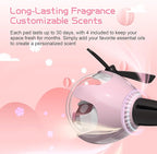 Pink Bunny Design Car Air Freshener with LED Lights & 4 Scented Pads – Light Fragrance, Decorative Auto Accessories