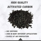 4x8 Activated Carbon (Virgin Coconut Shell), Bulk Charcoal for Gas, Air Purification, Odor Removal, Deodorizer Vapor Phase Applications - 5 Pound Bag (80 Ounces)