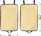 FH Group Faux Leather Seat Back Kick Protectors, Heavy Duty Car Kick Mats for Kids – 2-Pack Back Seat Protector for Driver and Passenger Seat, Waterproof Protection from Dirt, Mud, Easy to Clean