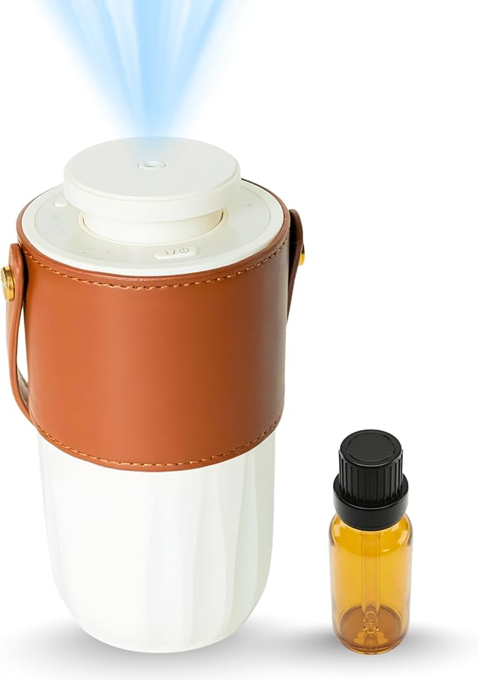 Airpure Auto Diffuser | Waterless Oil Diffuser and Car Air Freshener | Portable Essential Oil Diffuser for Car, Home and Office | Rechargeable Aromatherapy Diffuser for Fresh Air and Relaxation