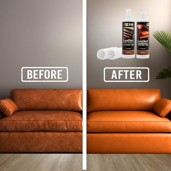 MASTERGUARD Leather Conditioner – Water-Based, Non-Toxic Formula for Furniture, Car Seats, Boots, Jackets & Purses – Conditions, Protects & Revives Leather – Safe for People & Pets