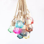 12 Colors Car Hanging Air Freshener Diffuser Bottle Empty Perfume Pendant Aromatherapy Fragrance Essential Oil Diffuser Bottle Auto Ornaments Decor