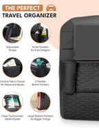 Owleys Black Car Seat Set: Backseat Organizers & Waterproof Protector for Child Seats Toy Storage in Black, Brown, Tan Guard Against Dirt, Scratches, Stains on Leather