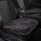 Genuine Sheepskin Auto Seat Pad, Australian Soft Wool Seat Cover Breathable and Sweat-Wicking Comfort Warm Universal Fit,19.2 inch x19.2 inch (Front seat Cushion 1pc, Dark Grey)