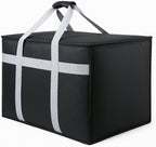 musbus Extra Large XXXL Insulated Food Delivery Bag Cooler Bags Keep Food Warm Catering Therma for doordash Catering Cooler Bags Keep Food Warm Catering Therma Catering Shopper hot Black