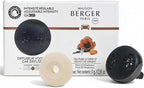 Maison Berger Car Diffuser Set – Refillable Vent Clip, Ceramic Refill, Made in France - Luxury Auto Scent - 4-Week Diffusion - Elegant Air Freshener for All Car Vents (Velvet of Orient)