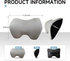 Make Comforting Car Headrest Pillow, Car Pillow for Driving with Adjustable Strap, 100% Memory Foam Neck Cushion, Breathable Removable Cover & Ergonomic Design - Car Neck Pillow(Moonlight-Silver, 1PC)
