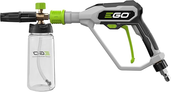 EGO Power+ Premium Brass Foam Cannon with Foam Control Knob and Nozzle Adjustment, Compatible with 3200PSI Pressure Washer HPW3200/HPW3204-2 - AFC3200