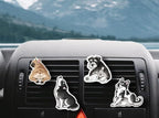WIRESTER Set of 4 Fresh Scented Car Air Freshener Vent Clip, Decorative Accessories, Interior Decoration for Cars - Dogs, Cats, Animal