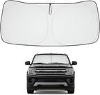 Proadsy 2026 Upgrade Front Windshield Sun Shade Foldable Sunshade Protector Custom Fit 2018-2024 Ford Expedition Accessories