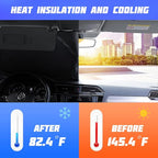 Car Window Shade, 6Pack Set Auto Sun Shades for Side Window Front and Rear Windshield with Storage Pouch for Car, SUV, Van, Truck, Full Sun Protection, Block UV Rays, Keep car Cool (59.5"x27.6"/6PCS)