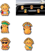 Duck Car Air Fresheners Vent Clips, Funny Cartoon Light Up Duck Air Freshener Car Accessories, Refillable Ducks Cars Fresheners for Women, Cute Ducks Gifts & Dashboard Decor