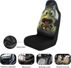 Funny Car Seat Cover Front Seats Only,Cartoon Turtle Driver Seat Cover Soft Saddle Blanket Cushion Cover for SUV,Vans,Sedans,Trucks