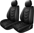 Car Seat Cover for Ford Explorer 2000-2025, Waterproof Durable Compatible Airbag, Premium Leather Seat Protector(2 Seats Standard,Black)