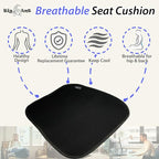 Big Ant Breathable Car Seat Cushion, 1PC Car Interior Seat Cover Cushion Pad Mat for Auto Supplies Home Office Chair (Black)