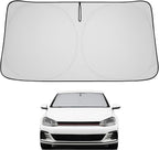 Proadsy 2026 Upgrade Front Windshield Sun Shade Foldable Sunshade Protector Custom Fit 2015-2021 Volkswagen Golf GTI Accessories
