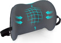 Lumbar Support Pillow for Office Chair, Cooling Car Lumbar Pillow Lower Back Pain Relief,Memory Foam Back Cushion with Adjustable Straps,Ergonomic Chair Back Pillow for Gaming Chair,Car(Gray Cooling)