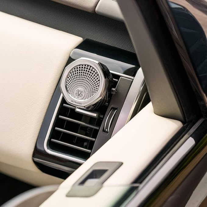 Dr. Vranjes Carparfum Chrome – Oud Nobile Fragrance – Luxury Italian Car Air Freshener & Vent Diffuser – Made in Florence, Italy