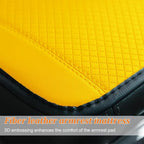 Car Center Console Cover, PU Leather Vehicle Armrest Seat Box Cover Protector, Comfortable Automotive Interior Arm Rest Cushion Pad Accessories, Universal for SUV Sedan Truck (Yellow)