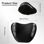 2 Pack Diamond Car Neck Pillow for Women, Memory Foam Neck Pillow for Chair for Lower Back Pain Relief, Car Headrest Pillow with Adjustable Strap, Comfort Softness Neck Support Pillow(Black)