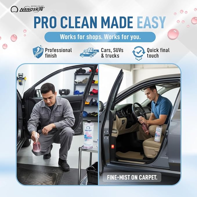 Nanoskin Concentrated Air Freshener – BABY POWDER - Emits Fragrant Scent with Odor Eliminator into The Air to Freshen Interior | Adjustable Dilution up to 9:1 | For Automotive, Home, Office & More