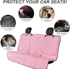 Car Towel Seat Cover, Waterproof Sweating Non-Slip Premium Soft Towel Carseat Protector, Universal Machine Washable Car Truck SUV Front Seat Cover for Gym Workout Beach Hiking (Pink, Rear)