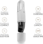 STARUMENT Portable Hand Vacuum Cleaner Handheld Cordless Cleaner for Dust Pet Hair Dirt, Home, Car Interior, Lightweight, Easy to Use, Compact Design Battery Rechargeable with USB-C Cable White