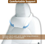 Car Neck Pillow for Tesla Model 3 Model Y Model S Model X Cybertruck Accessories Memory Foam Ergonomic Design Comfortable Headrest Cushion, 1 Piece, White