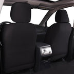 Flying Banner Car Seat Covers Front Seats Rear Bench Polyester car seat Protectors Easy installations Rear Bench Split Classic Man Lady Truck (Full Set - Low Back - Combo Pack, Black Mint Blue)