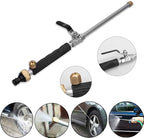 Hydro Jet High Pressure Power Washer-high pressure cleaning tool Extra Long Extendable Wand,Flexible Water Hose Universal Nozzle,Gutter Patio Car Pet Window Cleaning tool black