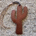 Air Flair | Leather Car Air Freshener | Cactus | Aztec Pattern (Brown, Leather Scent)