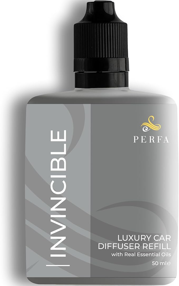 Invincible Car Air Fresheners (Refill) | Affordable Air Fresheners for Men | 50ml Car Diffuser Refill | 3 Months Freshener Long Lasting | Gift-Ready Women's Car Pefume by Perfa