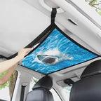 Shark Print Car Storage Bag Organizer Car Organizer for Car Seat Multi-Purpose Car Bag Storage Box Organizer Pouch Pocket Storage for Small Items
