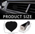 2PCS Car Air Vent Clip, Car Air Fresheners Vent Clips, Bling Air Vent Clips, Heart Shaped Crystal Air Conditioning Outlet Clip, Girl Car Accessories Air Vent Clip Universal for Most Car, Truck, SUV
