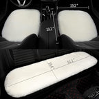 Genuine Sheepskin Auto Seat Pad, Australian Soft Wool Seat Cover Breathable and Sweat-Wicking Universal Fit (Front seat Cushion 2pcs & Rear seat Cushion 1pc, Gray)