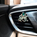 2pcs Octopus Car Vent Clips Car Air Freshener,Green Bling Car Accessories for Women,Ocean Animal Theme Beach Car Decor,Refillable Car Diffuser