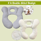Baby Travel Pillow, Infant Kid's Cushion Soft and Skin Friendly for Car Seat, Pushchair and Stroller (Grey)
