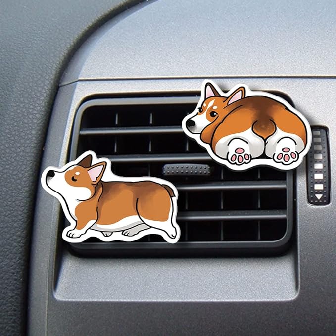 WIRESTER Fresh Scented Car Air Freshener Vent Clip, Decorative Accessories, Interior Decoration for Cars - Cow Cute, Fish, Baby Horse, Flower, Heart